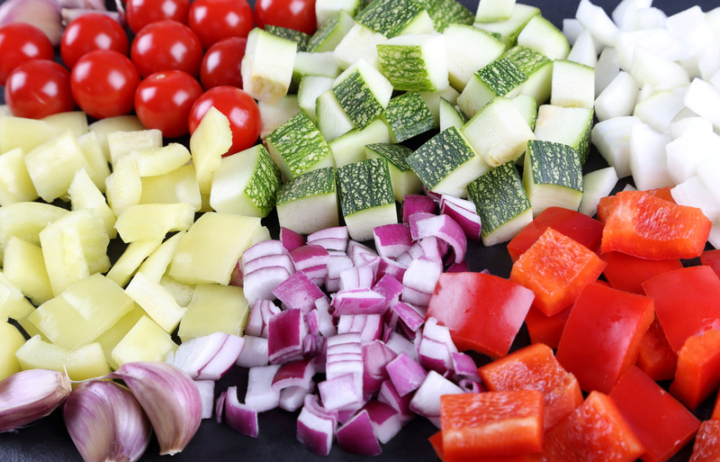 Diced vegetables